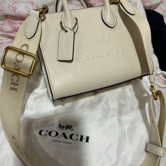 Coach Cream Mini Bag with Gold Accents - Picture 1 of 4